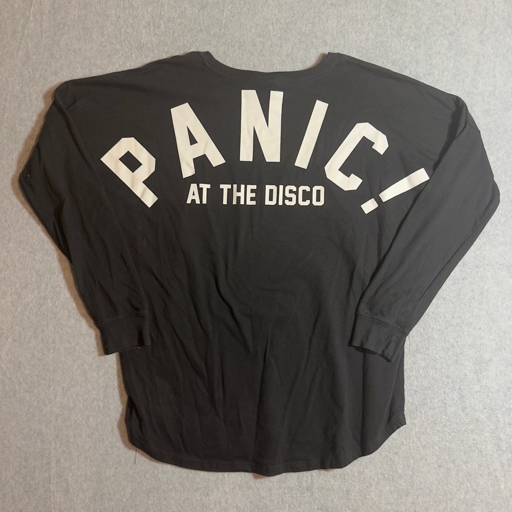 Panic! At The Disco Black Long Sleeve Band Tee Shirt Womens Medium 2018 Spellout